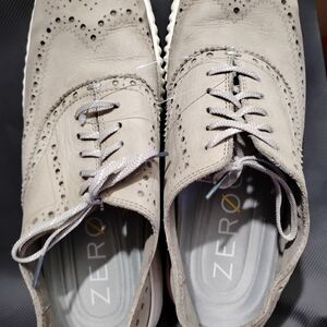 Cole Haan Light Beige Wingtip ZeroGrand Oxfords